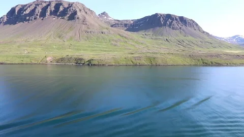 The view from the ship to the mountains Stock Footage 249742294