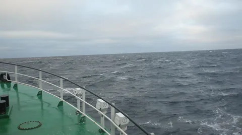 View from a ship at sea Stock Footage 42902174
