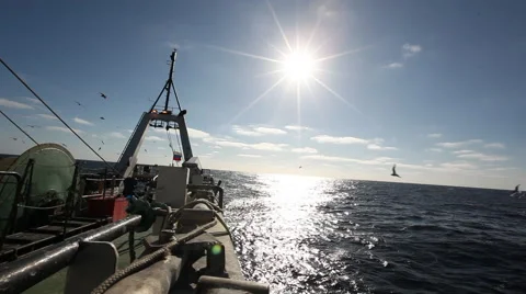 View from the ship to the sea Stock Footage 42902710