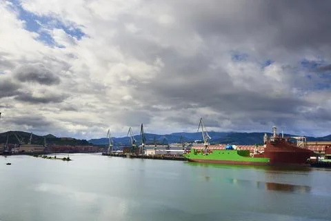 View of the ship in the shipyard Stock Photos