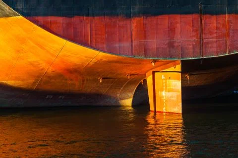 View of ship stern Stock Photos