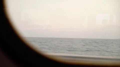 View from ship window Stock Footage 72128007