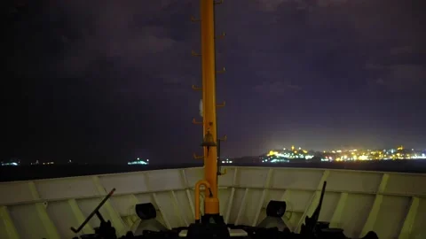 View from the ship's bridge. Stock Footage 169449480