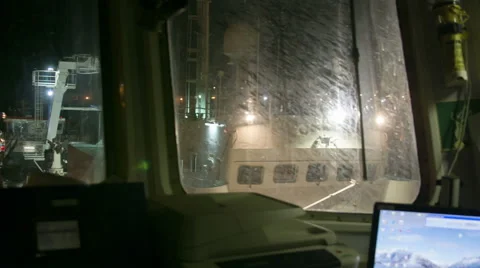 View from ships navigation bridge Stock Footage 67565487