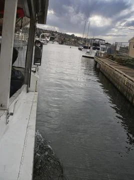 View from the shipside to water Stock Photos