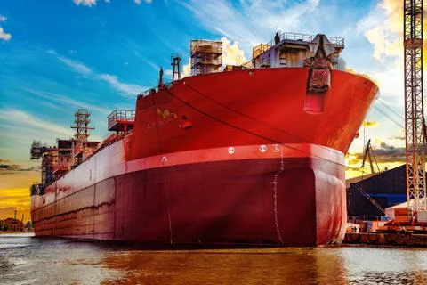 View of shipyard Stock Photos