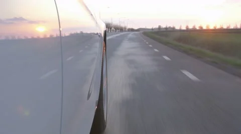 View from the side of a car Stock Footage 62500917