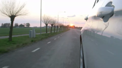View from the side of a car Stock Footage 62500928
