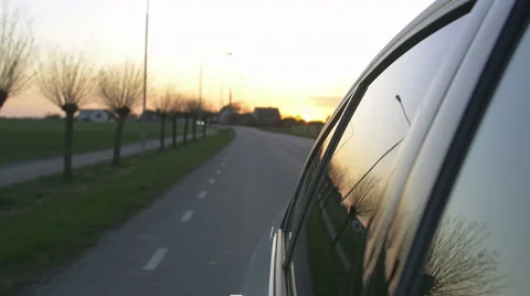 View from the side of a car Stock Footage 62500934