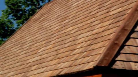 View of the side of the roof Stock Footage