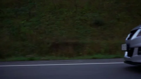 View from the side window of a car driving on the road in summer. Footage Video stock 172078749
