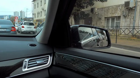 View from the side window of the car Stock Footage 107625492