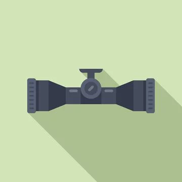 View sight icon flat vector. Rifle scope Stock Illustration