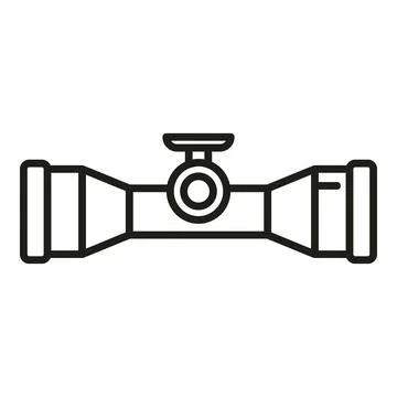 View sight icon outline vector. Rifle scope Illustrazione stock