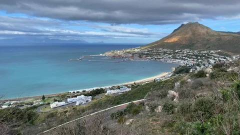 View of Simon's Town bay in the Wester Cape. Stock Footage 112202016