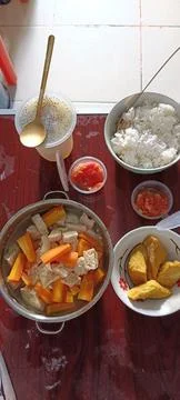 View of simple dishes Stock Photos