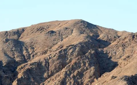 View on Sinai mountains in Taba region in Egypt Stock Photos