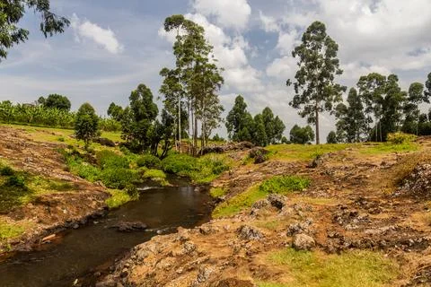 View of Sipi river, Uganda Stock Photos
