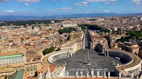 View from the sistine chapel to Vatican city Stock Footage 216040905