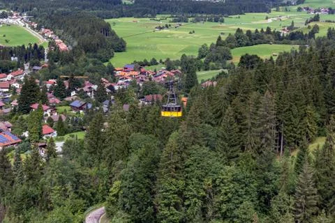 View from the Ski jumping stadium. Erdinger Arena. Oberstdorf,Bavaria,Germany Stock Photos