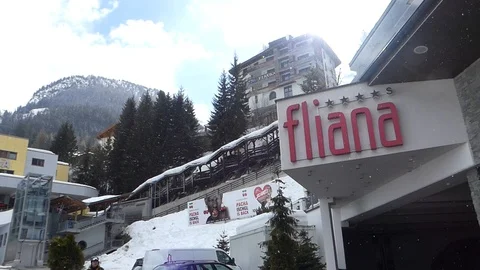 VIEW OF SKI RESORT Stock Footage 121859251