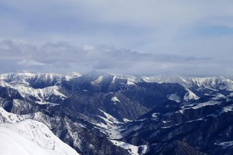 View from ski resort Stock Photos