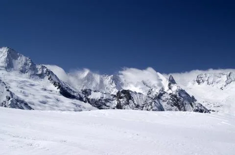 View from the ski resort Stock Photos