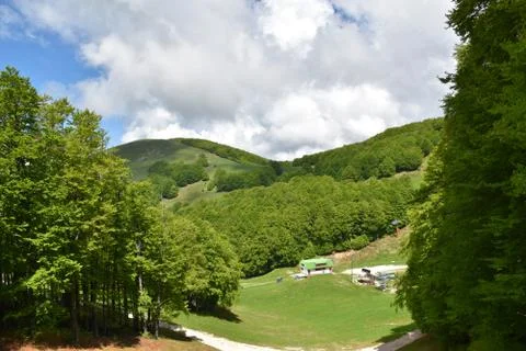 View of ski resort Stock-Fotos