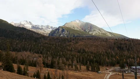 View of the ski resort Strbske pleso in Slovakia 库存影片 169463644