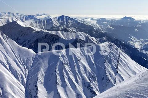 View from ski slope Stock Photos