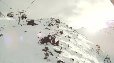 View from a skilift Stock Footage 3074510