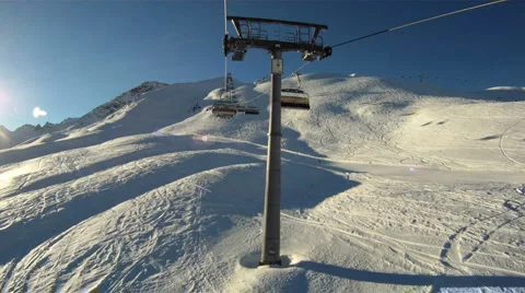View from a skilift Stock Footage 3074721