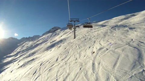 View from a skilift Stock Footage 3074732