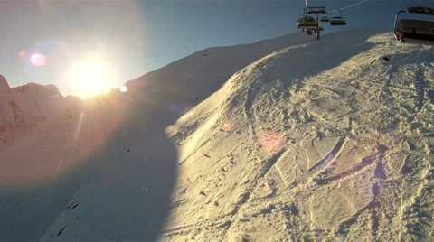 View from a skilift Stock Footage 3074748