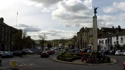 View of Skipton, UK, England, May 2017 Stock Footage 77865623