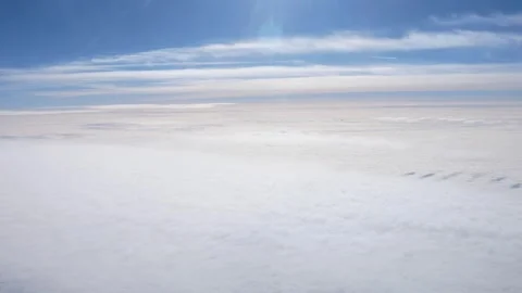 A View of the Sky From an Airplane Window Stock Footage 268503743