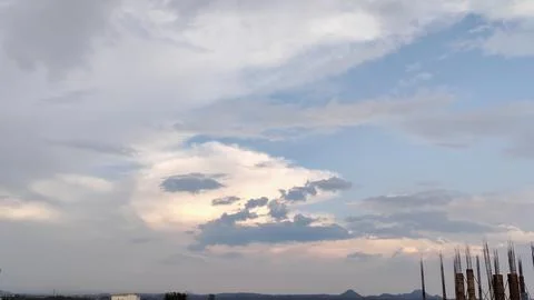 View of the sky and clouds Stockfoto's