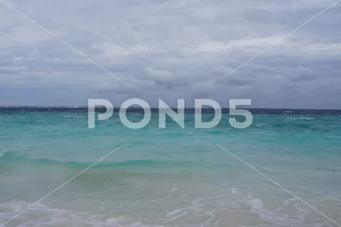 View of the sky and the Indian Ocean in cloudy weather Stock Photos
