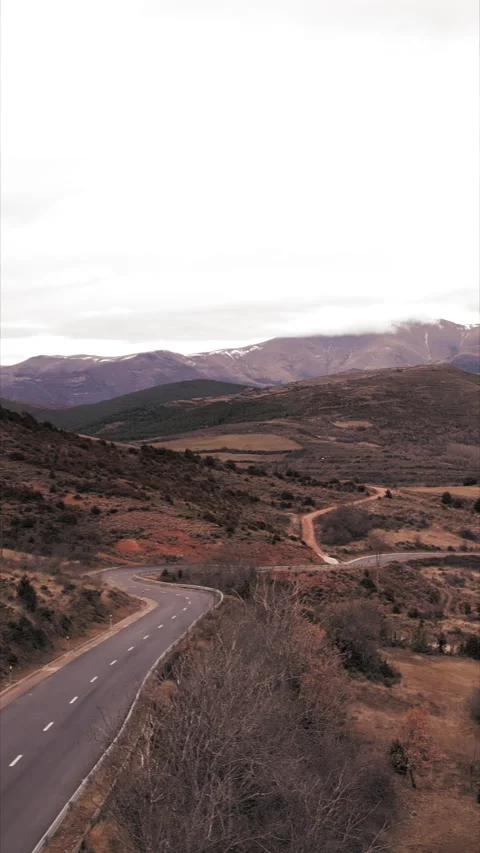 View from the sky of beautiful mountains Stock Footage 272278780