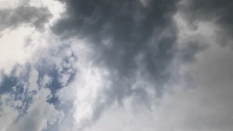 View of the sky with clouds through transparent water. Stock Footage 200221733