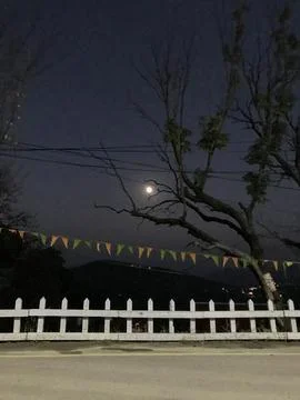 View of sky from hill Foto stock