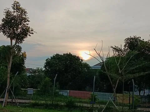 View of the sky just before sunset Stock Photos