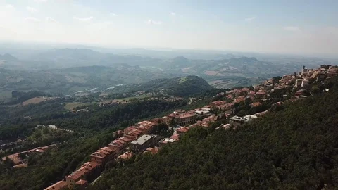 View from the sky of the Piemonte region Video stock 94875486