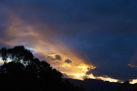 View of the Sky at Sunset Stock-Fotos