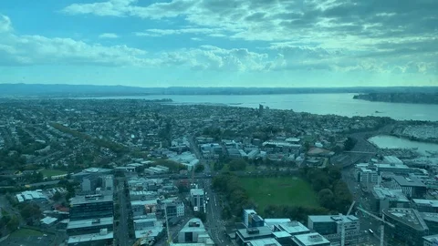 View from the Sky Tower in Auckland. Stock Footage 117349653