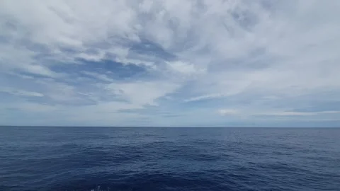 View of sky, waves and sea Stock Footage 294952806