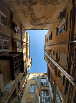 View of the sky from the yard Foto stock