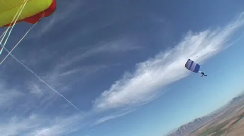 View From a Skydiver s Camera Video stock 19156291