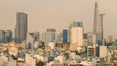 View on the skyline of Ho Chi Minh City Stock Footage 88097510