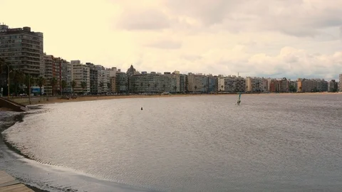 View on the Skyline of Montevideo Stock Footage 105201661